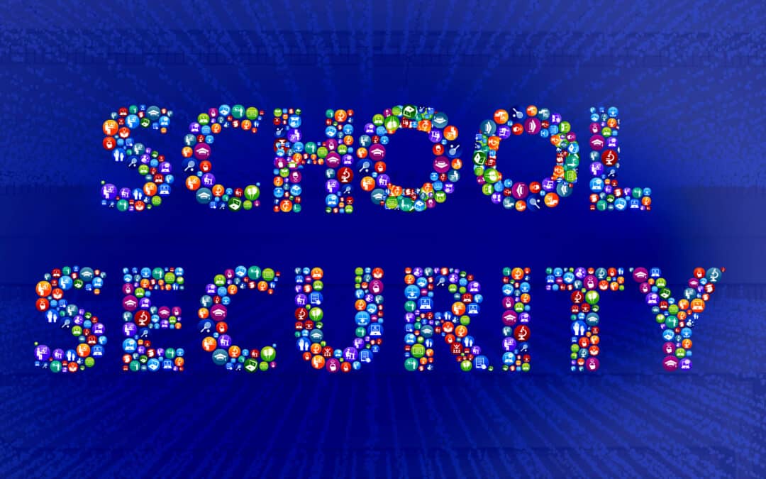School security colorful illustration